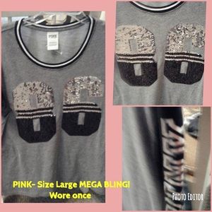 VS Pink Bling tee size Large